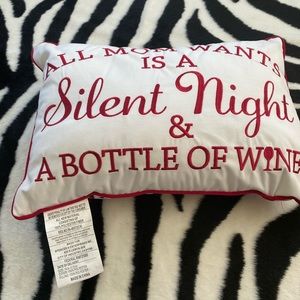 NEW MARKDOWN Novelty Wine Pillow Oblong
